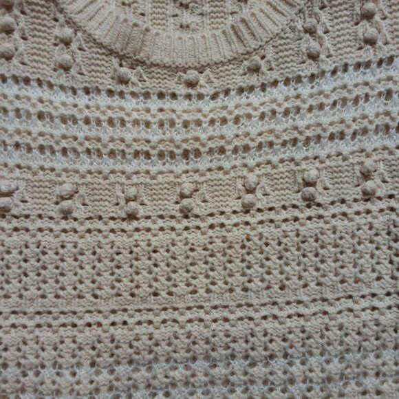 Rag & Bone Womens Lo Pointelle-Knit Wool Blend Sweater Sz L  Natural Minimalist - Picture 8 of 8